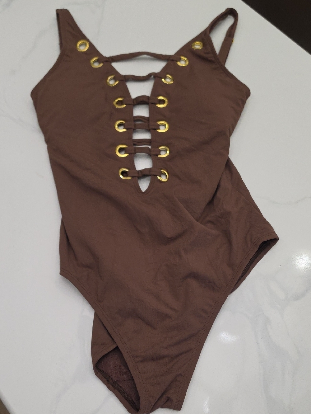 Becca Swim Brown One-Piece Swimsuit